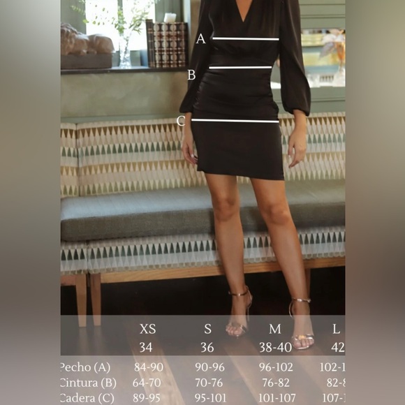 Deep V front and back ruffle midi dress - Picture 3 of 3